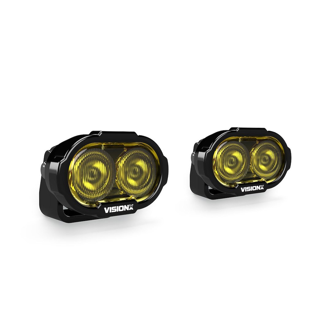 Vision X Driving/ Fog Light, Dura Pro, LED, Dual-Color DRL, 2 Cree XPL2 HD LED 8 Watt Bulb, Rectangular, 32 Watt at 2.7 Amp Draw – DURA2-DL2CBSYKIT