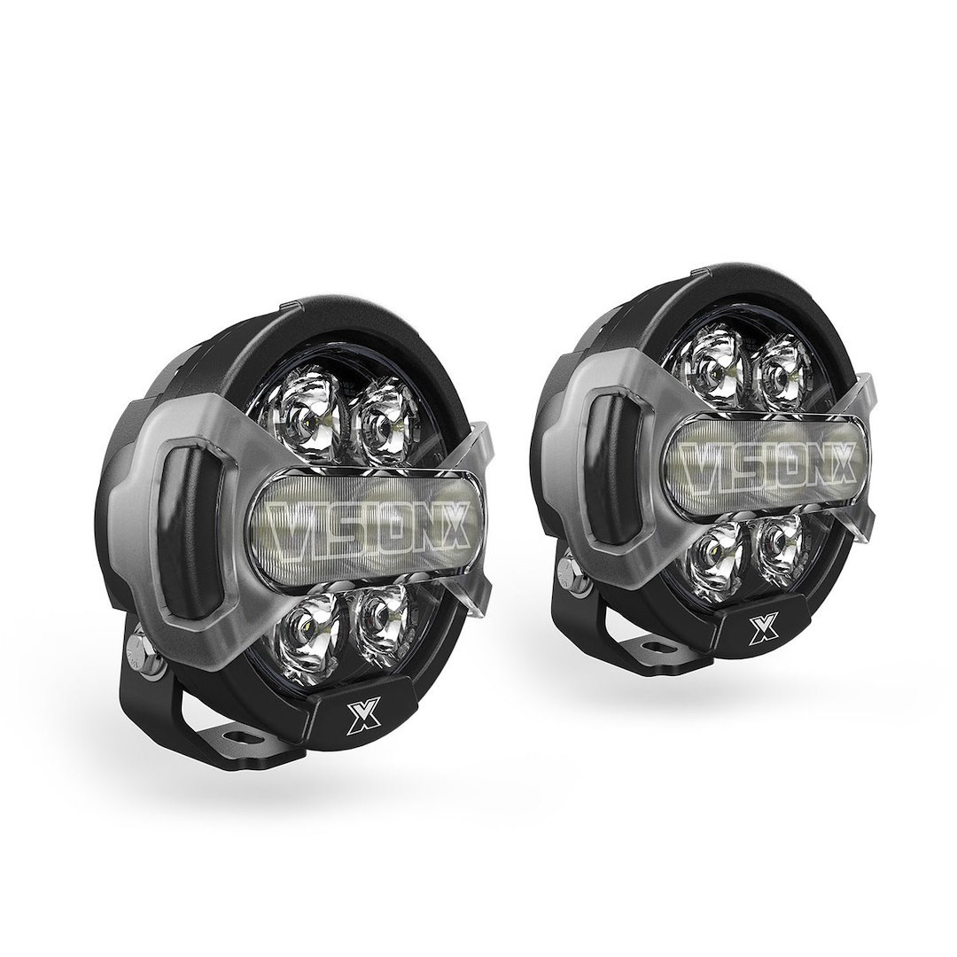 Vision X Driving/ Fog Light, CR-7 Pro, LED, Dual-Function DRL, Cree XML3 14 Watt Bulb, 4-1/2 Inch Diameter X 3 Inch Depth/ Round – CR-7PKIT