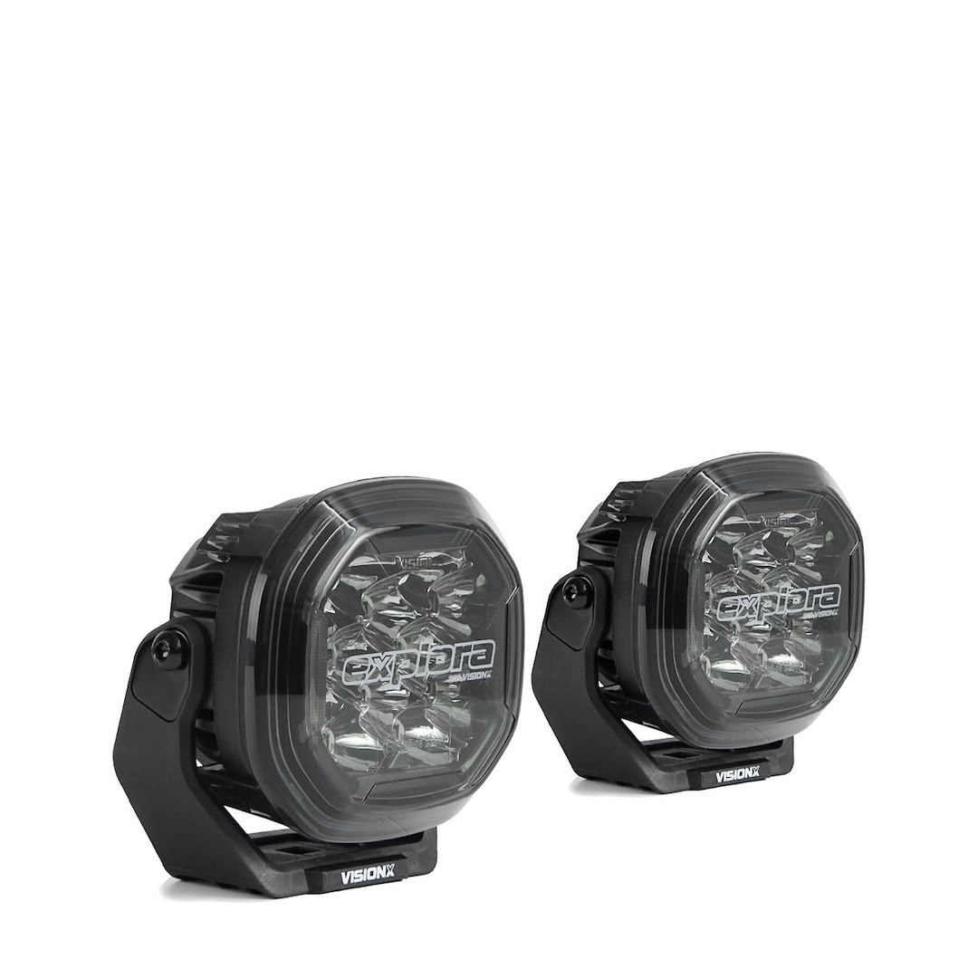 Vision X Driving/ Fog Light, Explora, LED, Dual-Color DRL, Cree Xte LED 5 Watt Bulb, Round, 90 Watt at 7.5 Amp Draw, 11 to 32 Volt DC – EX-DL12SKIT