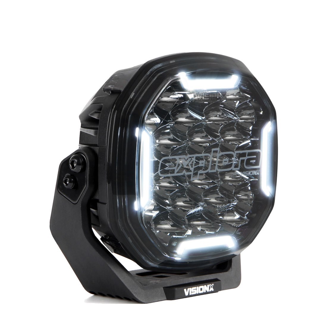 Vision X Driving/ Fog Light, Explora, LED, Dual-Color DRL, Cree Xte LED 5 Watt Bulb, Round, 240 Watt at 20 Amp Draw, 9 to 32 Volt DC – EX-DLX24SKIT