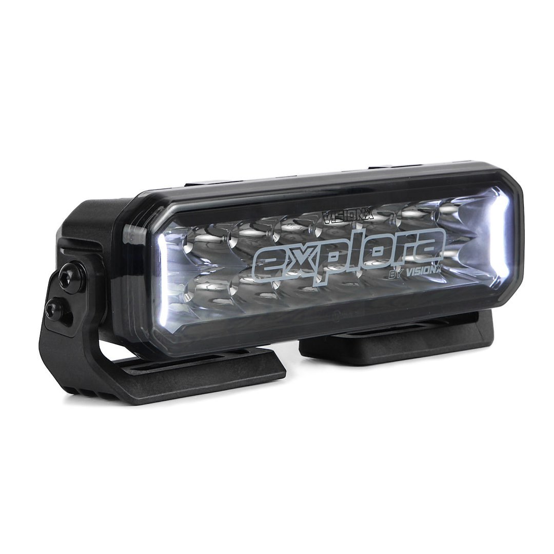 Vision X Light Bar, Explora, LED, 10 Inch, Cree Xte LED 5 Watt Bulb, 80 Watt at 6.6 Amp Draw, 9 to 32 Volt DC, Driving Beam – EX-LB2.8S