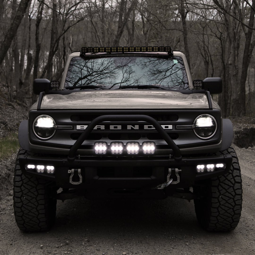 Vision X Driving/ Fog Light, Dura Pro, LED, Dual-Color DRL, 9 Cree Xpl Hi LED 8 Watt Bulb, Rectangular, 144 Watt at 12 Amp Draw – DURA2-DL9CBKIT