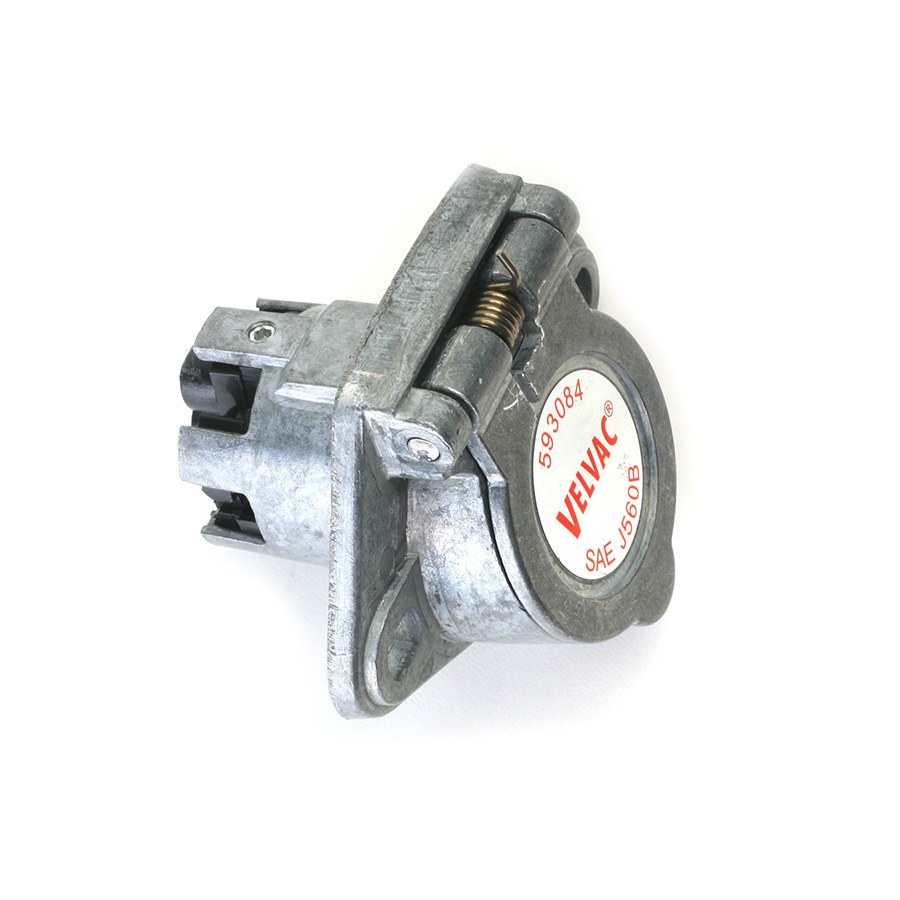 Velvac Power Port Socket, 7 Way, Zinc Housing, Split Pin – 593084