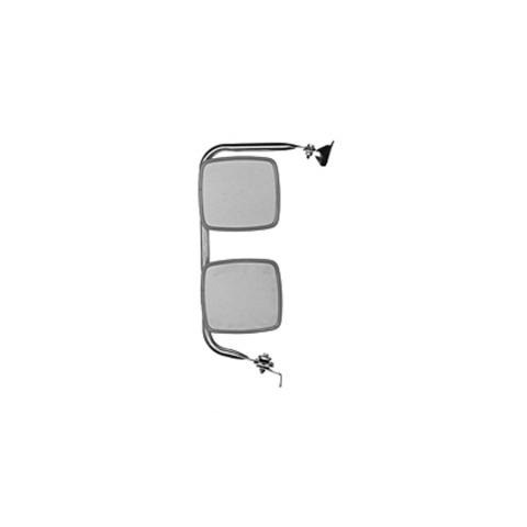 Velvac Exterior Mirror, Set of 2, Stainless Steel, Manual, Foldaway, Without Turn Signal Indicator, For Use with Ford E Van – 713104
