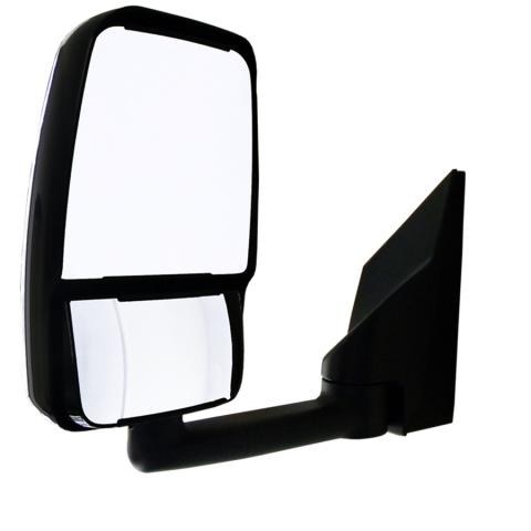 Velvac Exterior Mirror, 2020 Model Standard Head, 96 Inch Body Width, Left Side, Black, Manual Flat Glass, Foldaway, Non-Heated Mirror – 714559