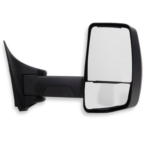 Velvac Exterior Mirror, 2020XG Model Deluxe Head, 96 Inch Body Width, Right Side Only, Black, Remote Flat Glass/ Manual Convex Glass – 715918