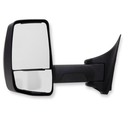 Velvac Exterior Mirror, 2020XG Model Deluxe Head, 96 Inch Body Width, Left Side Only, Black, Remote Flat Glass/ Manual Convex Glass – 715919
