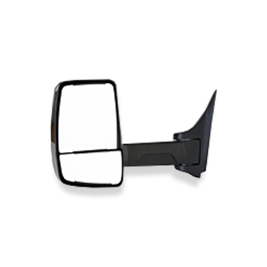 Velvac Exterior Mirror, Replacement Head for 2020XG Mirror System, Single, Black, Right Side, Remote Flat/ Manual Convex Glass – 716504