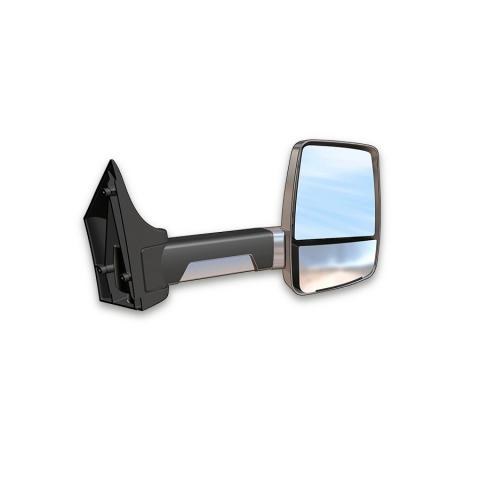 Velvac Exterior Mirror, 2020XG Model Deluxe Head, 102 Inch Body Width, Right Side, Chrome Head/ Black Arm – 717508