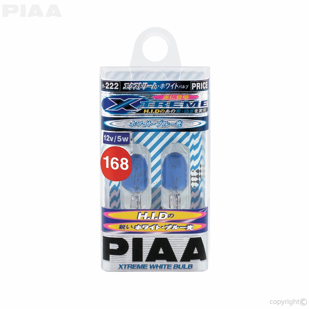 Valeo License Plate Light Bulb, Xtreme White Plus, Wedge Halogen, 168 T-10, Clear with Blue Top, 5 Watt, Set of 2 – 19172