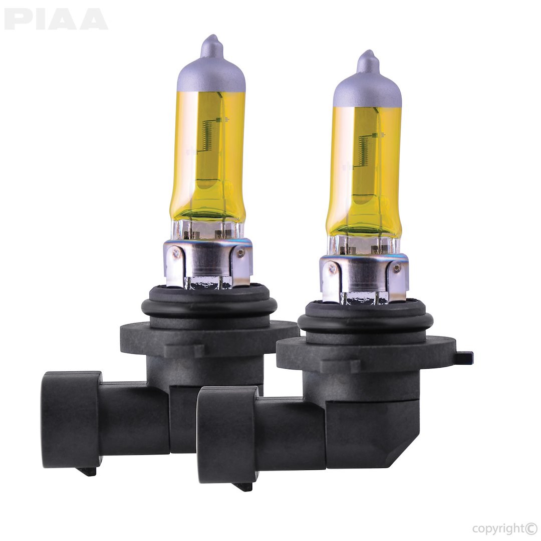 Valeo Driving/ Fog Light Bulb, Solar Yellow, 9005/HB3 and 9006/HB4, Halogen, 55 Watt, Amber, 2500K Light Color Temperature, Set of 2 – 22-13495