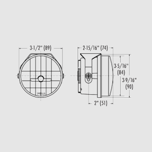Valeo Driving/ Fog Light, Xxr 530 Series, LED Bulb, 3.5 Inch Round, 3 Watt, Clear Lens, Black Housing – 5372