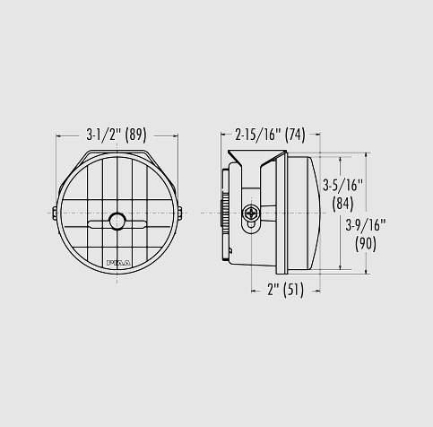 Valeo Driving/ Fog Light, Xxr 530 Series, LED Bulb, 3.5 Inch Round, 3 Watt, Clear Lens, Black Housing – 5372