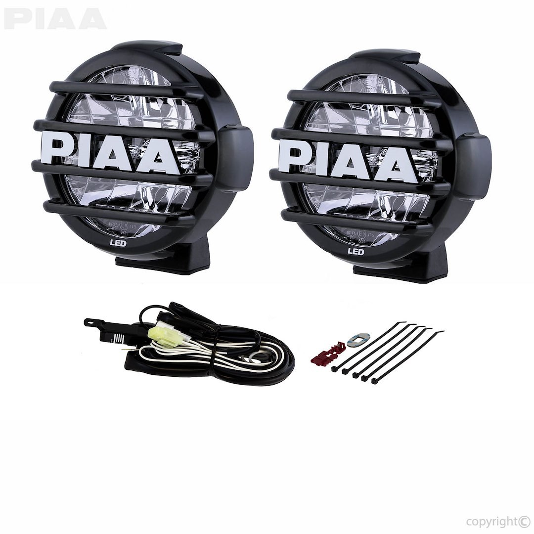 Valeo Driving/ Fog Light, 570 Series, LED Bulb, Round, 3 Watt, Clear Lens, Black Housing, Universal Stud Mount with Pivoting Bracket, Set of 2 – 5772