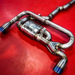 Valvetronic Exhaust Muffler, 11-1/2 Inch Width X 7 Inch Height Oval T304 Stainless Steel Case, T-Style, Single 2-1/2 Inch Inlet – UVM.63MM.TSTYLE.X1
