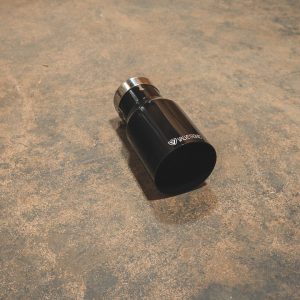 Valvetronic Exhaust Tail Pipe Tip, 3 Inch Inlet Diameter, 3-1/2 Inch Outlet Diameter, T304 Stainless Steel – VTD.TIP.SW.30.35.BLK