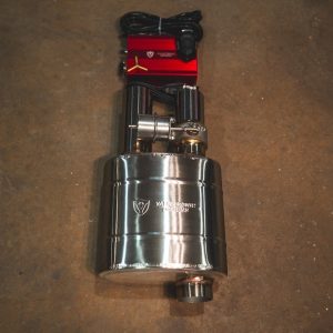 Valvetronic Exhaust Muffler, 8-1/2 Inch Length X 8-1/2 Inch Width X 5.8 Inch Height Oval T304 Stainless Steel Case – UVM.76MM.DUALOUT.X1