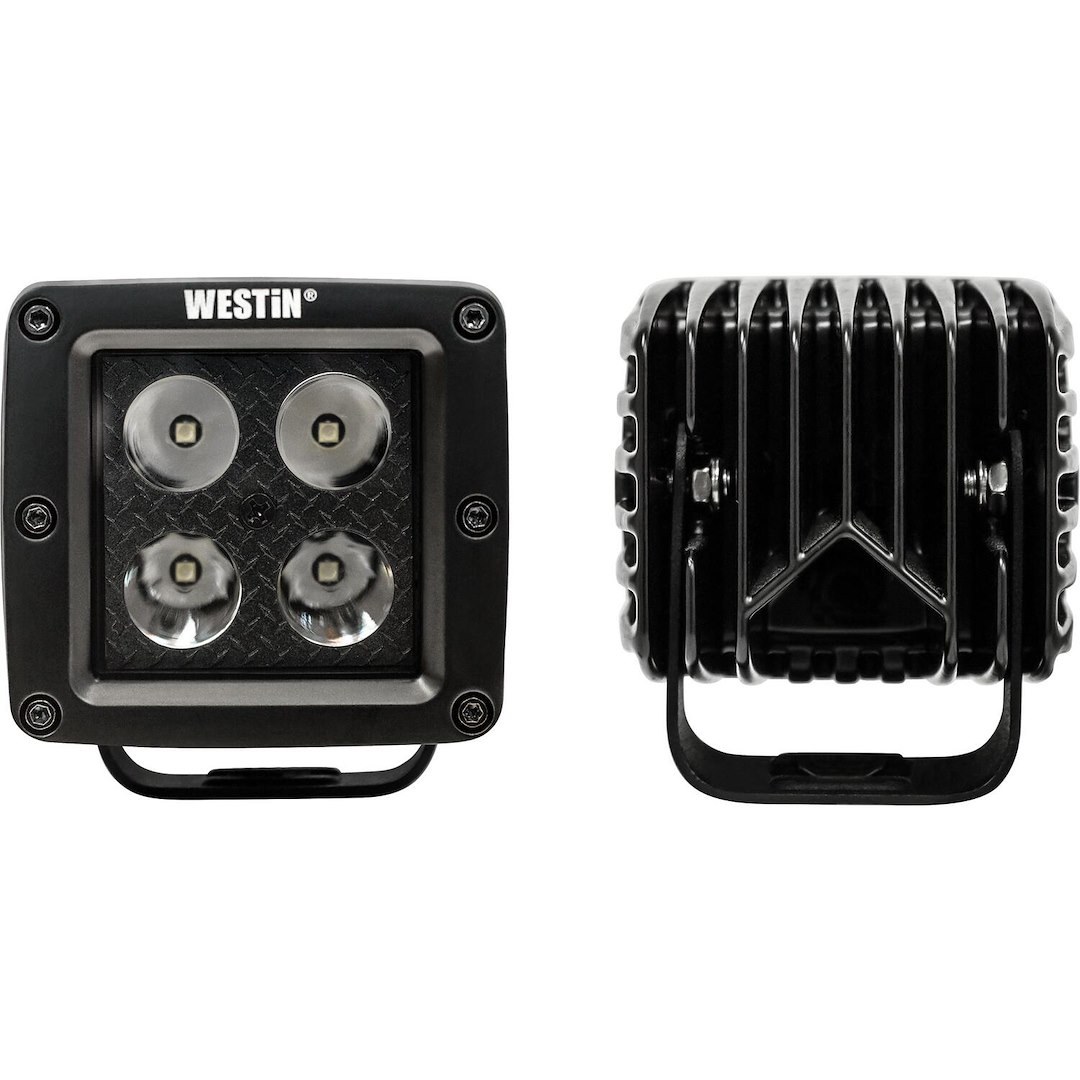 Westin Driving/ Fog Light, Hyperq, LED Bulb, 4 LED Clear Cree Bulb, 3.2 Inch Height X 3 Inch Width, 20 Watt, Spot Beam, 1080 Raw Lumens – 09-12205A-PR