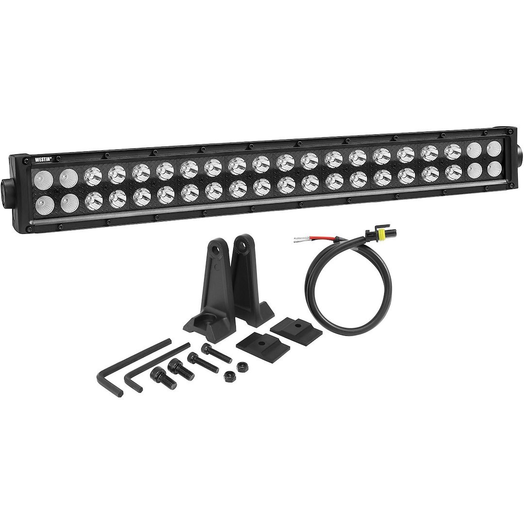 Westin Light Bar, B-Force, LED, 20 Inch Length, 40 White Cree Bulb, 120 Watt, Combo Beam, 8800 Raw Lumens, Clear Lens – 09-12212-40C