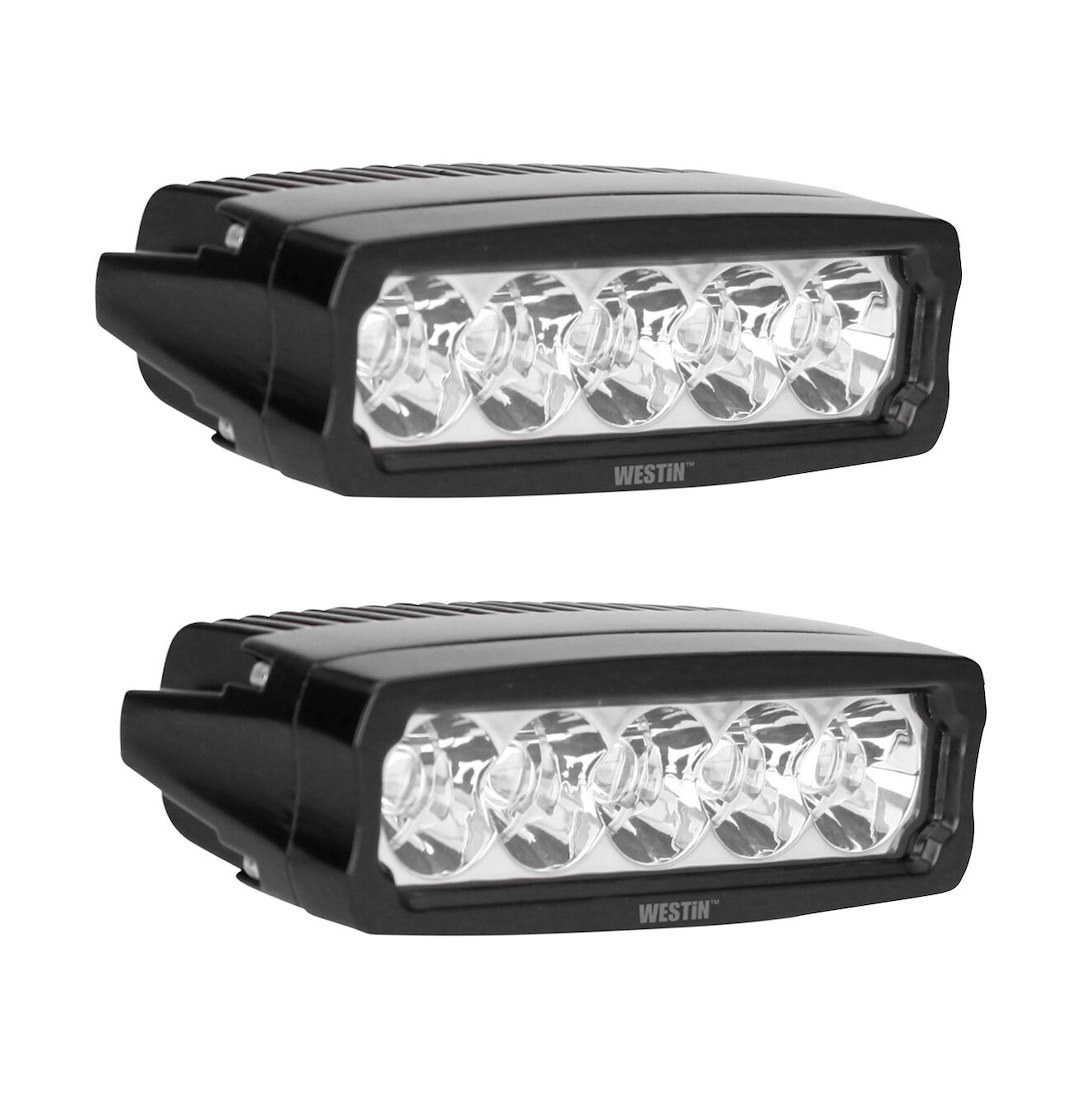 Westin Light Bar, LED, 5-1/2 Inch Length, 5 White Epistar 3 Watt Bulb, 15 Watt/ 0.54 Amp Draw, Flex Beam, 1850 Raw Lumens, Clear Lens – 09-12232-PR