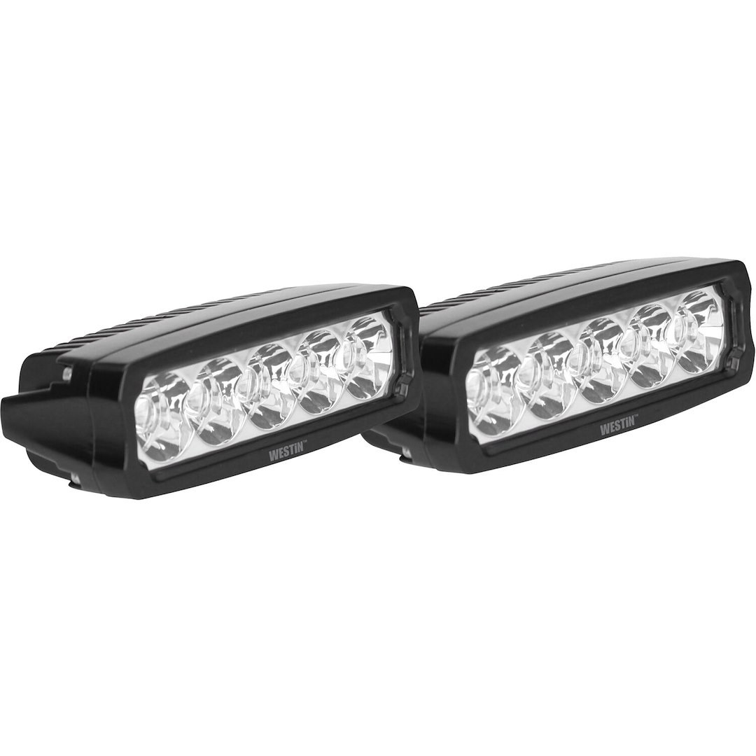Westin Light Bar, LED, 5-1/2 Inch Length, 5 White Epistar 3 Watt Bulb, 15 Watt/ 0.54 Amp Draw, Flex Beam, 1850 Raw Lumens, Clear Lens – 09-12232-PR