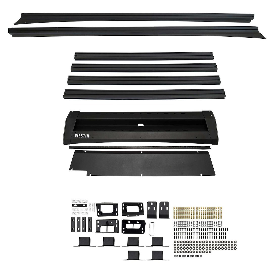 Westin Roof Rack, Mesa, Bolt-On Installation, Textured Powder Coat, Black, Aluminum, With Mounting Bracket and Hardware – 15-00005