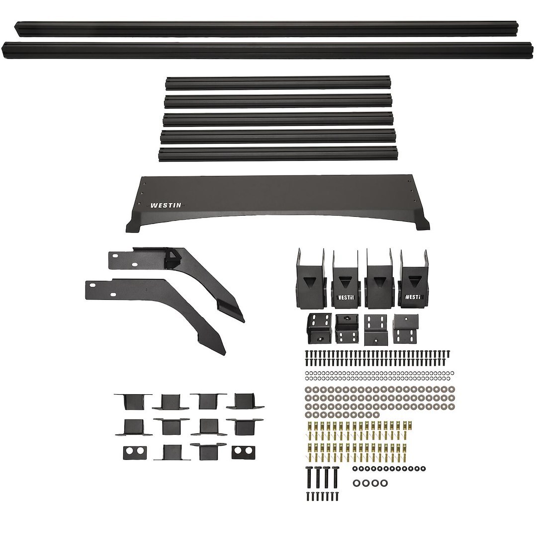 Westin Roof Rack, Mesa, Bolt-On Installation, Textured Powder Coat, Black, Aluminum, With Mounting Bracket and Hardware – 15-00015