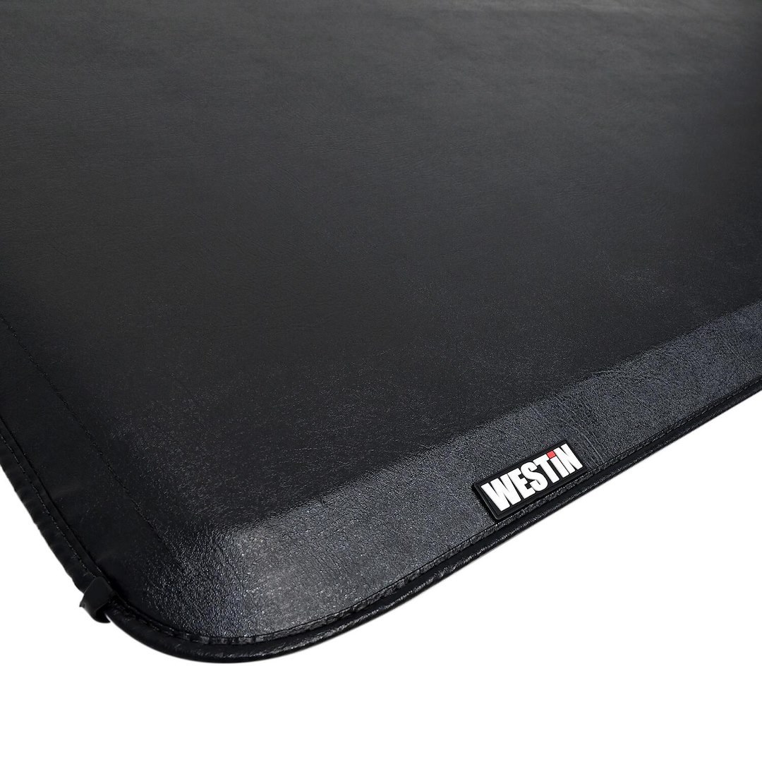 Westin Tonneau Cover, Soft Roll-Up Hook and Loop, Standard Profile, Not Hinged IN Front, Black Satin, Vinyl, Lockable with Tailgate Handle – 19-14735