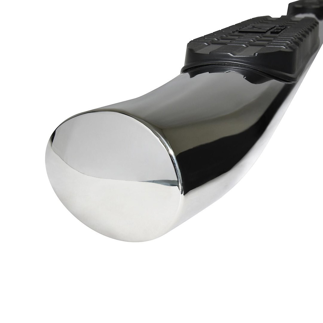 Westin Nerf Bar, Pro Traxx®, With Step Pads, 4 Inch Oval Bent, Polished, Stainless Steel, With Welded End Caps, Rocker Panel Mount – 21-22770