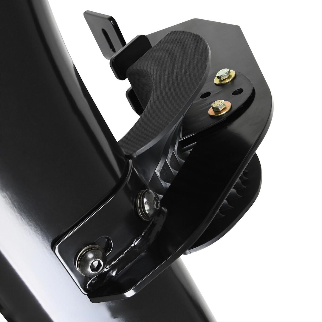 Westin Nerf Bar, Pro Traxx ®, With Step Pads, 5 Inch Oval Bent, Powder Coated, Black, Steel, With Welded End Caps, Rocker Panel Mount – 21-54155