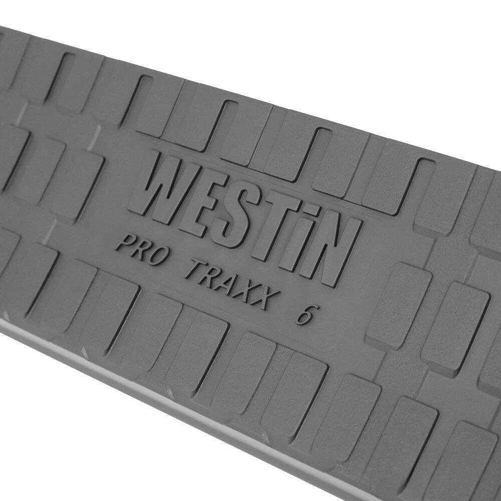 Westin Nerf Bar, Pro Traxx®, With Step Pads, 6 Inch Oval Straight, Powder Coated, Black, Steel, With Welded End Caps, Rocker Panel Mount – 21-63565