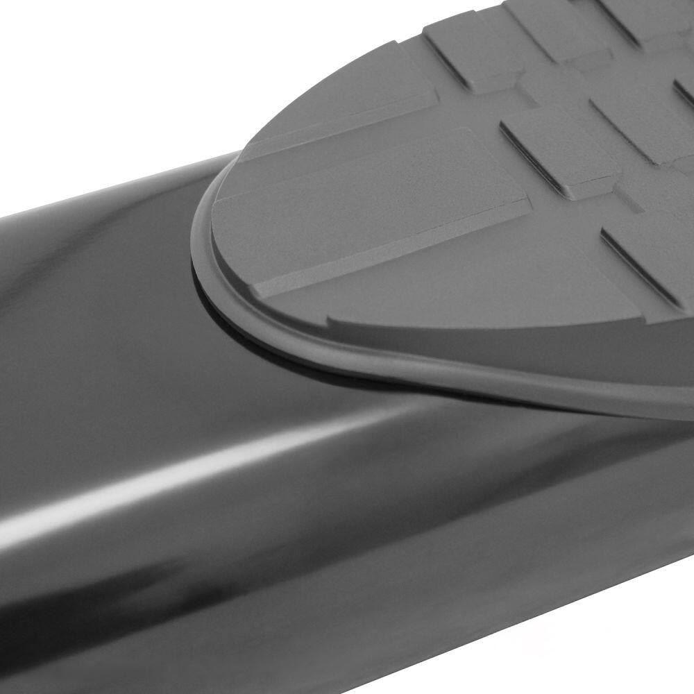 Westin Nerf Bar, Pro Traxx®, With Step Pads, 6 Inch Oval Straight, Powder Coated, Black, Steel, With Welded End Caps, Rocker Panel Mount – 21-63565