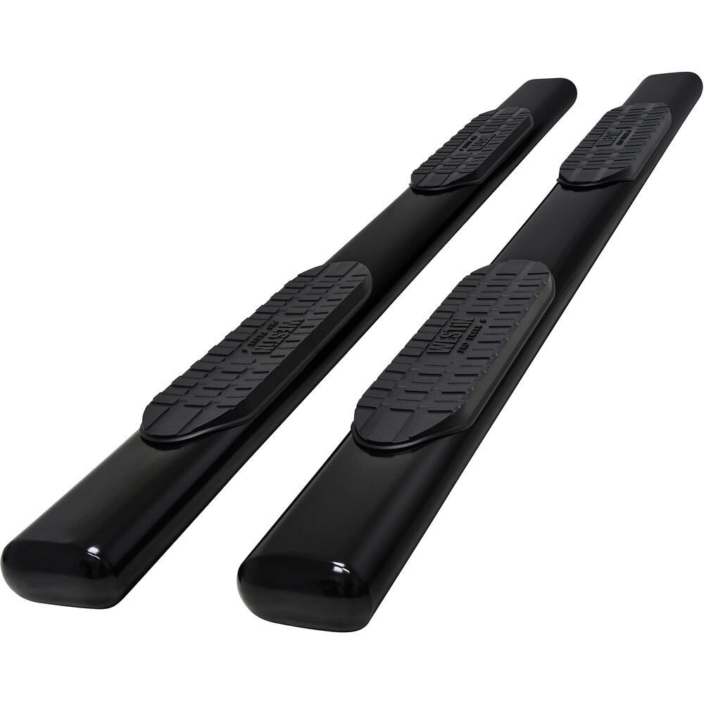 Westin Nerf Bar, Pro Traxx®, With Step Pads, 6 Inch Oval Straight, Powder Coated, Black, Steel, With Welded End Caps, Rocker Panel Mount – 21-64135