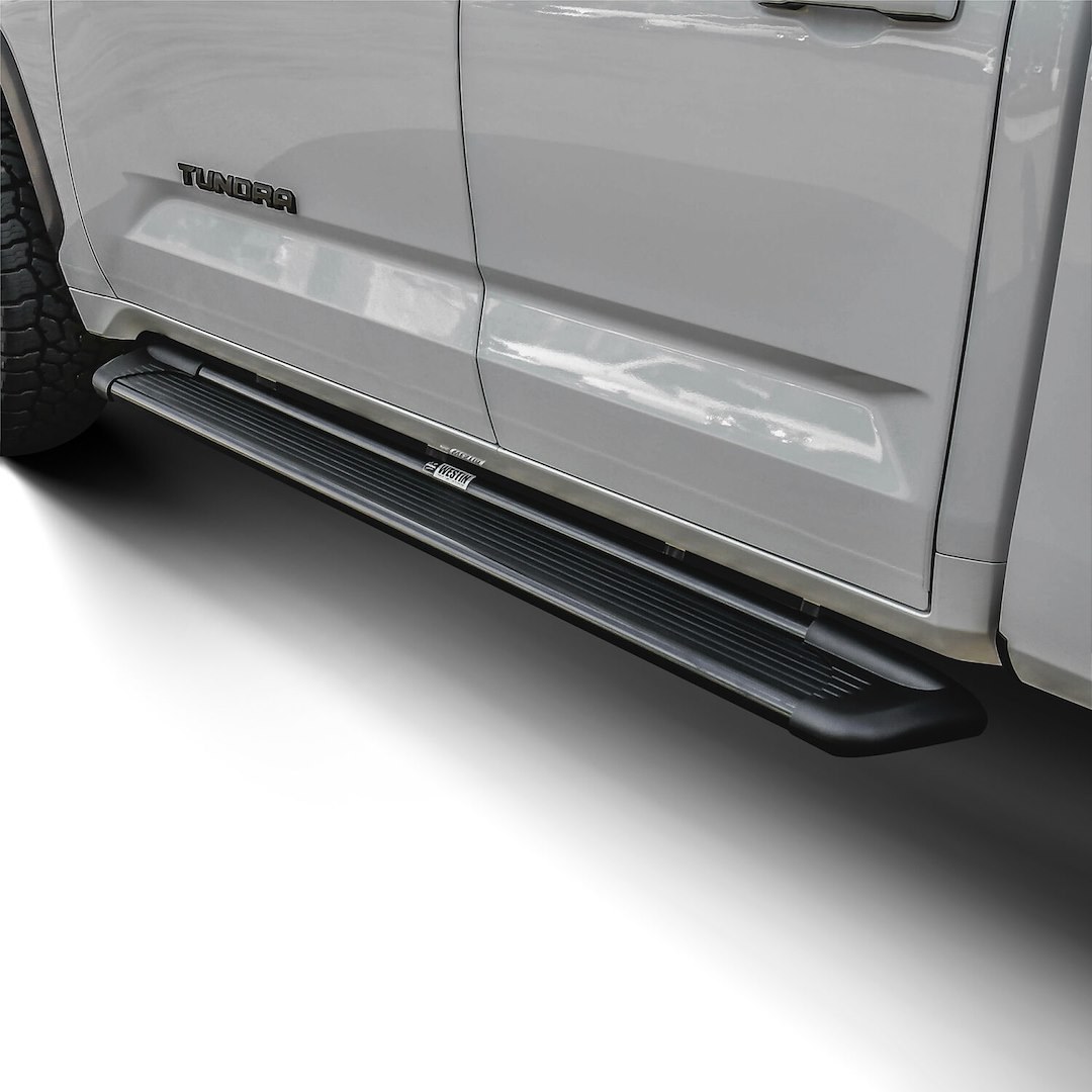 Westin Running Board, Sure-Grip, Black Powder Coated, Aluminum, Unlighted, 79 Inch Length, Rocker Panel Mount – 27-6135