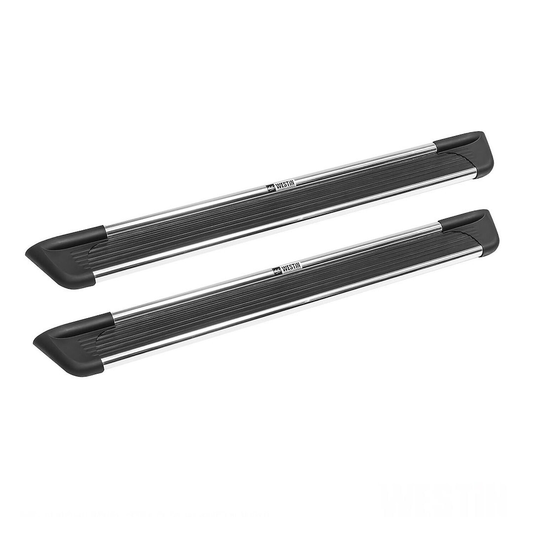 Westin Running Board, Sure-Grip, Brushed, Aluminum, Unlighted, Rocker Panel Mount, Mounting Bracket Required, 85 Inch Length – 27-6150