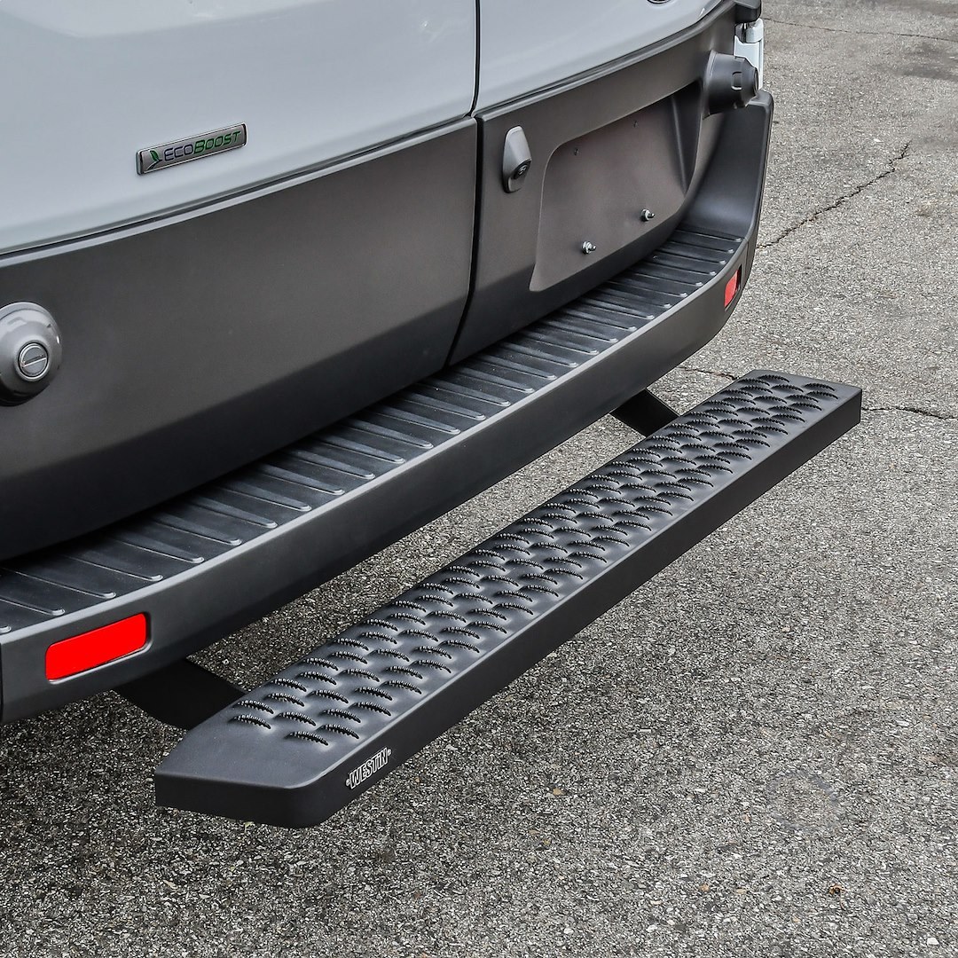 Westin Running Board, Grate Steps, Powder Coated, Textured Black, Steel, Unlighted, Rocker Panel Mount, Single for 54 Inch Rear Door Only – 27-80025