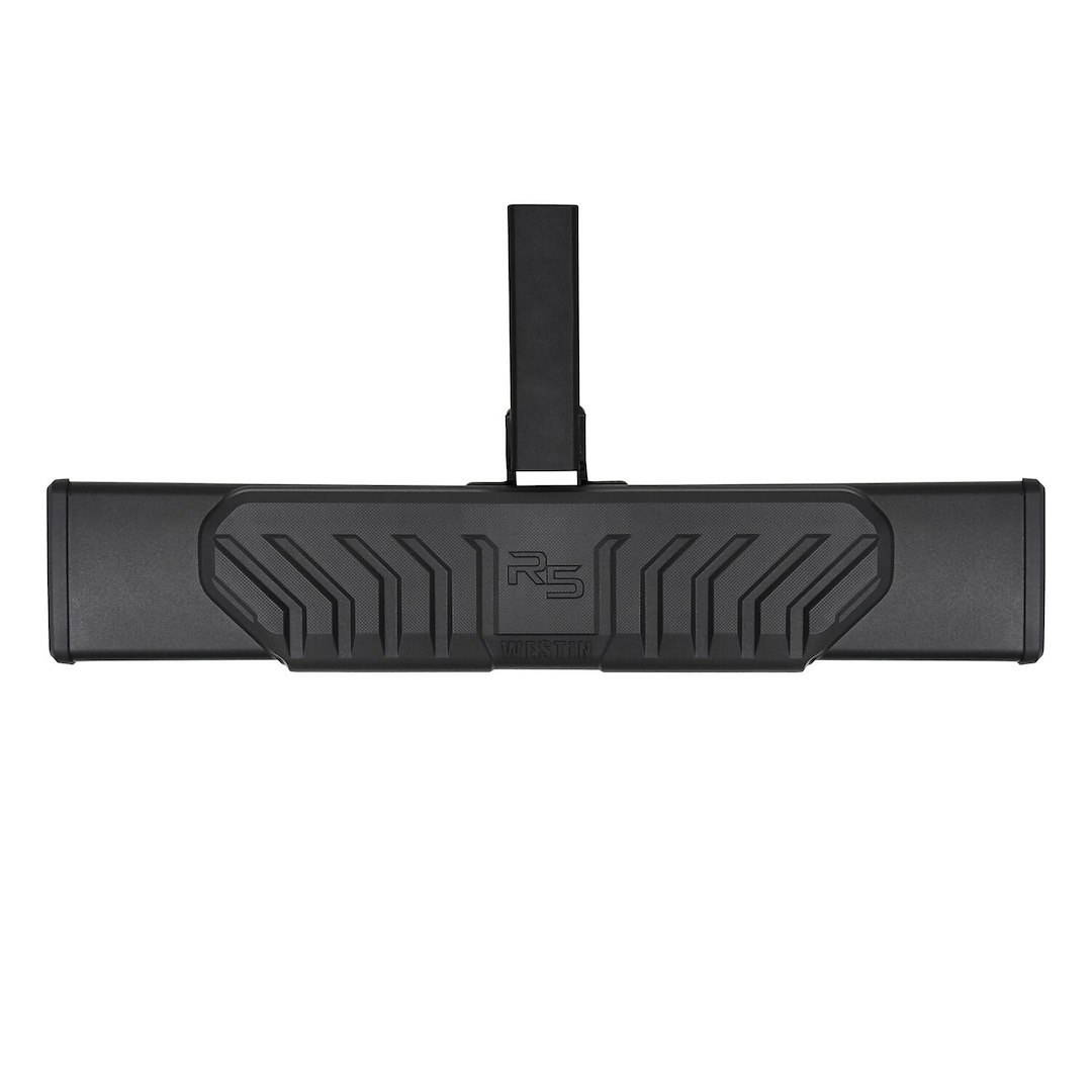 Westin Truck Step, R5 Series, Hitch Mount, Fits 2 Inch Receivers, Flat Step, Non Extendable, Stationary, Textured Powder Coat, Black – 28-50015