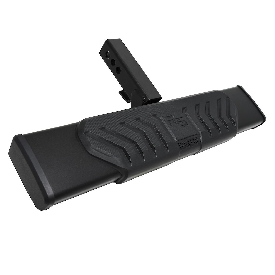 Westin Truck Step, R5 Series, Hitch Mount, Fits 2 Inch Receivers, Flat Step, Non Extendable, Stationary, Textured Powder Coat, Black – 28-50015