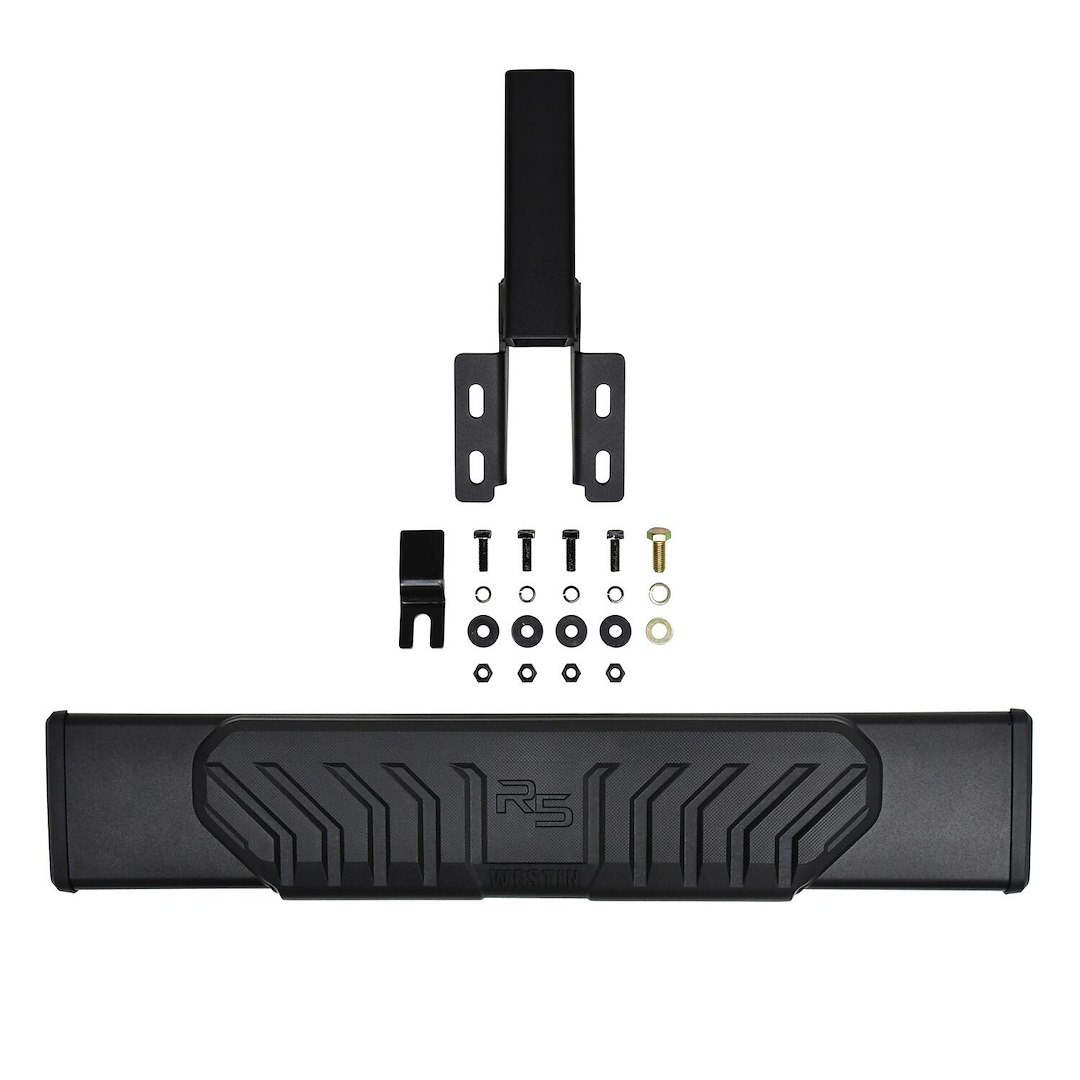 Westin Truck Step, R5 Series, Hitch Mount, Fits 2 Inch Receivers, Flat Step, Non Extendable, Stationary, Textured Powder Coat, Black – 28-50015