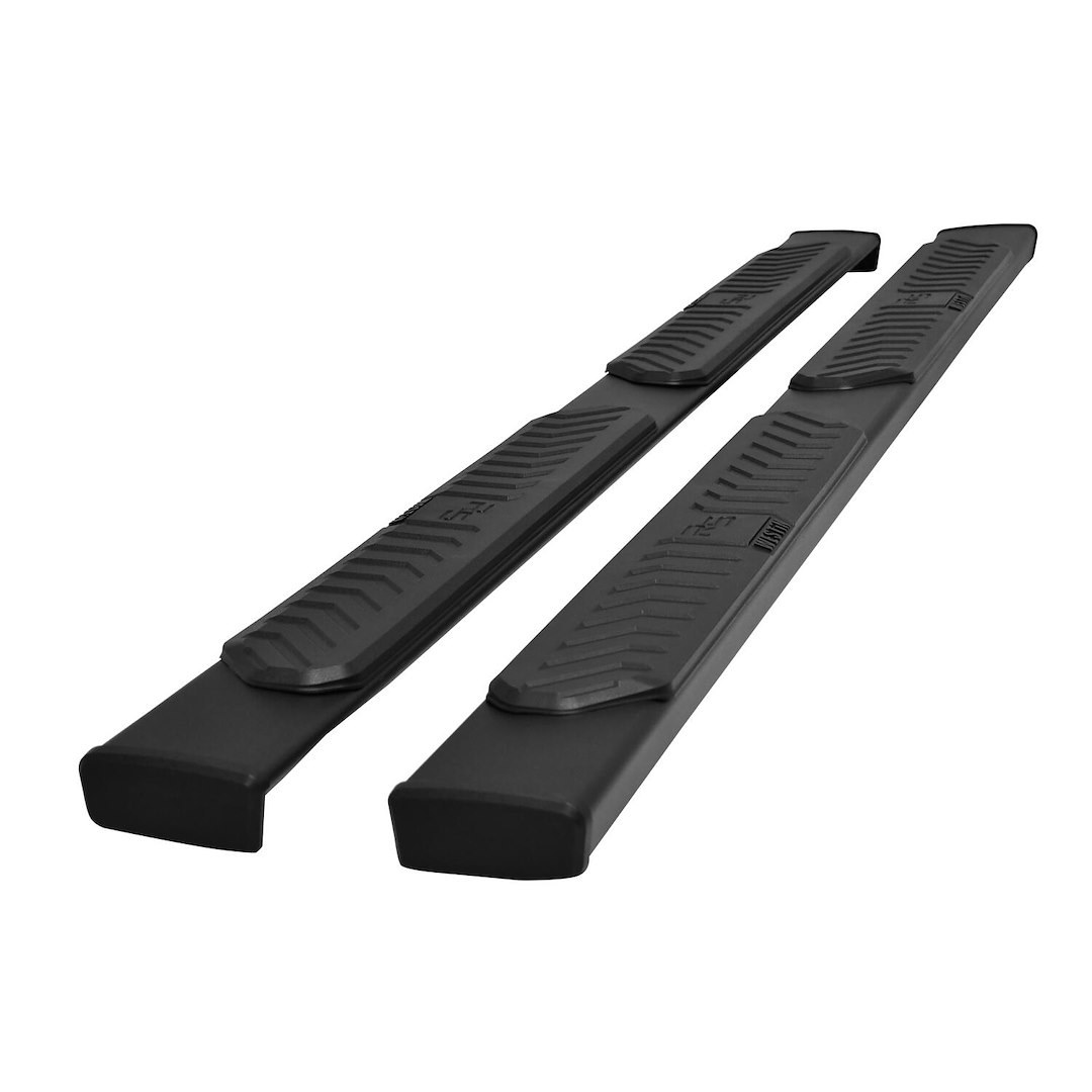 Westin Nerf Bar, R5 Series, With Step Pads, 5 Inch Rectangular Straight, Powder Coated, Black, Aluminum, With Black End Caps – 28-51295