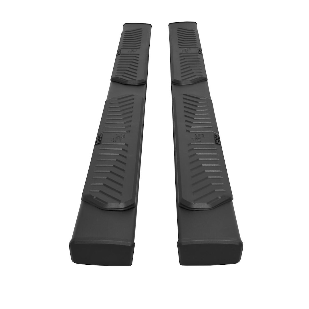 Westin Nerf Bar, R5 Series, With Step Pads, 5 Inch Rectangular Straight, Powder Coated, Black, Aluminum, With Black End Caps – 28-51295