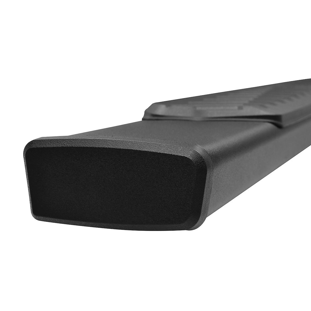 Westin Nerf Bar, R5 Xd Series, With Step Pads, 5 Inch Rectangular Straight, Textured Powder Coat, Black, Aluminum, With Black End Caps – 28-521055