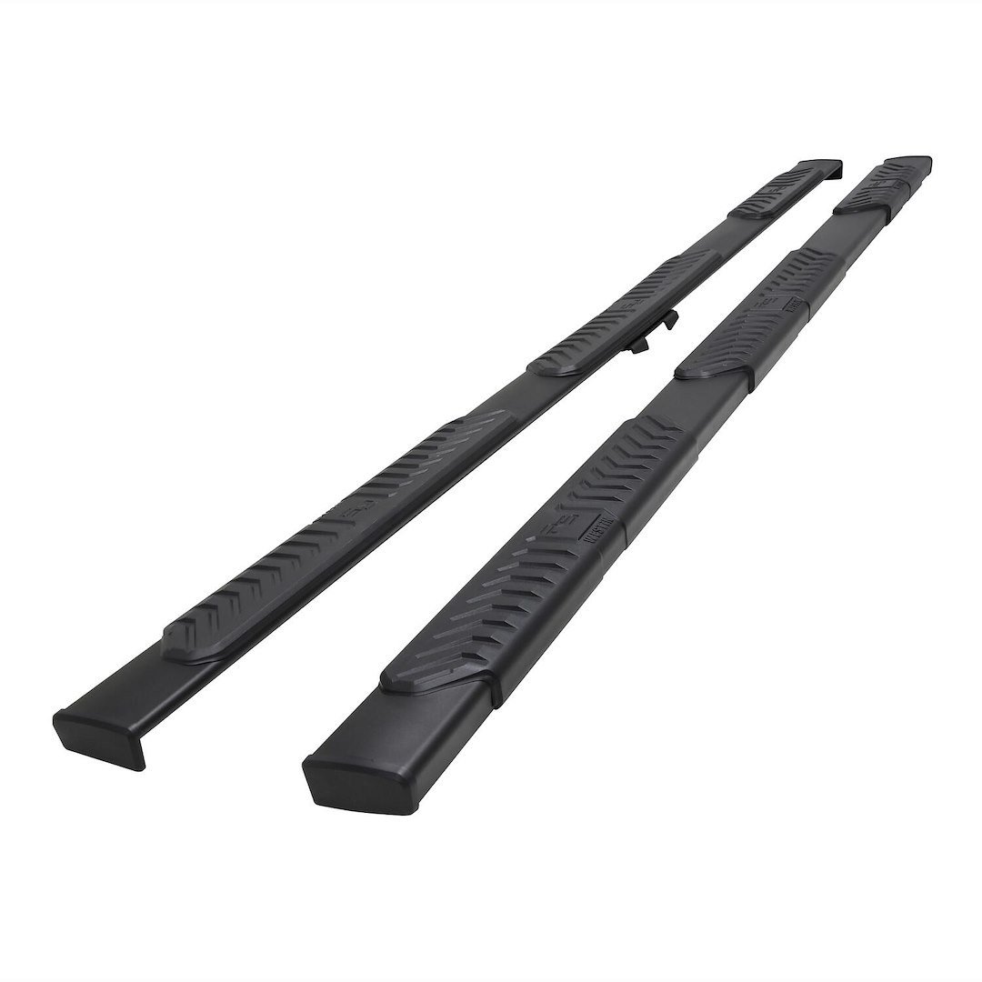 Westin Nerf Bar – Truck Wheel to Wheel, R5 Modular Series, With Step Pads, With Bed Step, 5 Inch Rectangular Straight, Textured Black – 28-5234765
