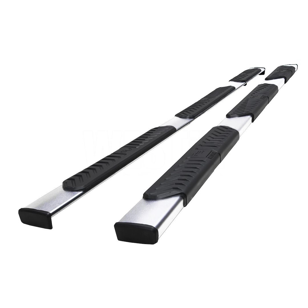 Westin Nerf Bar – Truck Wheel to Wheel, R5 Modular Series, With Step Pads, With Bed Step, 5 Inch Rectangular Straight, Polished – 28-534780