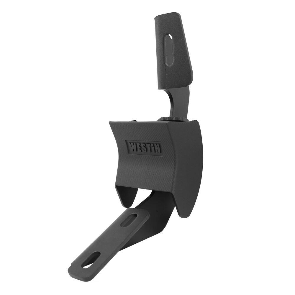 Westin Nerf Bar, R7 Series, With Step Pads, 6 Inch Rectangular Straight, Powder Coated, Black, Aluminum, With Plastic End Caps – 28-71095