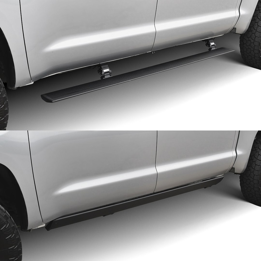 Westin Running Board, Pro-E, Electric, Powder Coated, Textured Black, Aluminum, Lighted, Rocker Panel Mount – 29-23255