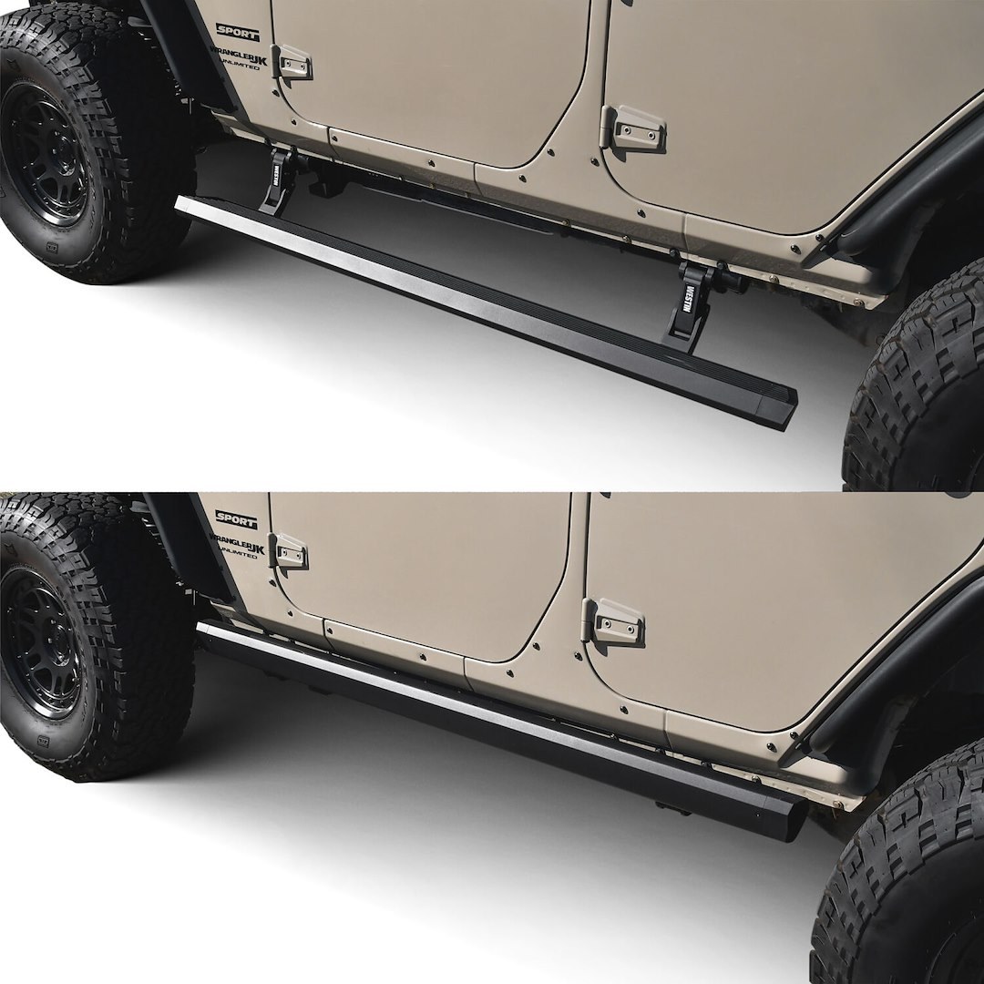 Westin Running Board, Pro-E, Electric, Powder Coated, Textured Black, Aluminum, Lighted, Rocker Panel Mount – 29-23295