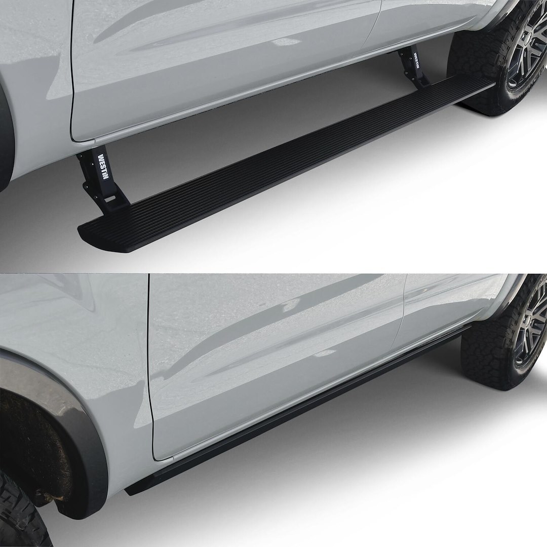 Westin Running Board, Pro-E, Electric, Powder Coated, Textured Black, Aluminum, Lighted, Rocker Panel Mount – 29-24155