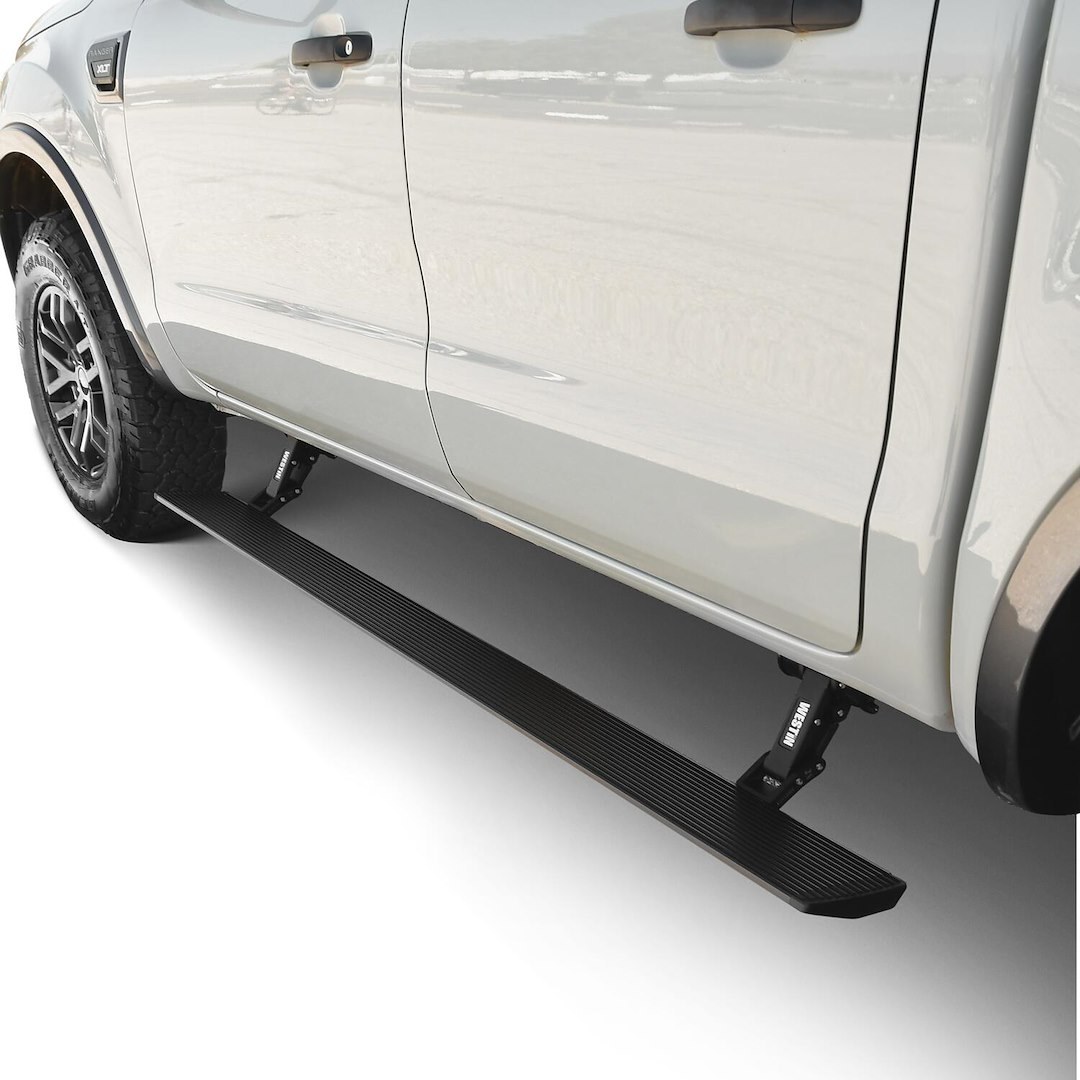 Westin Running Board, Pro-E, Electric, Powder Coated, Textured Black, Aluminum, Lighted, Rocker Panel Mount – 29-24155