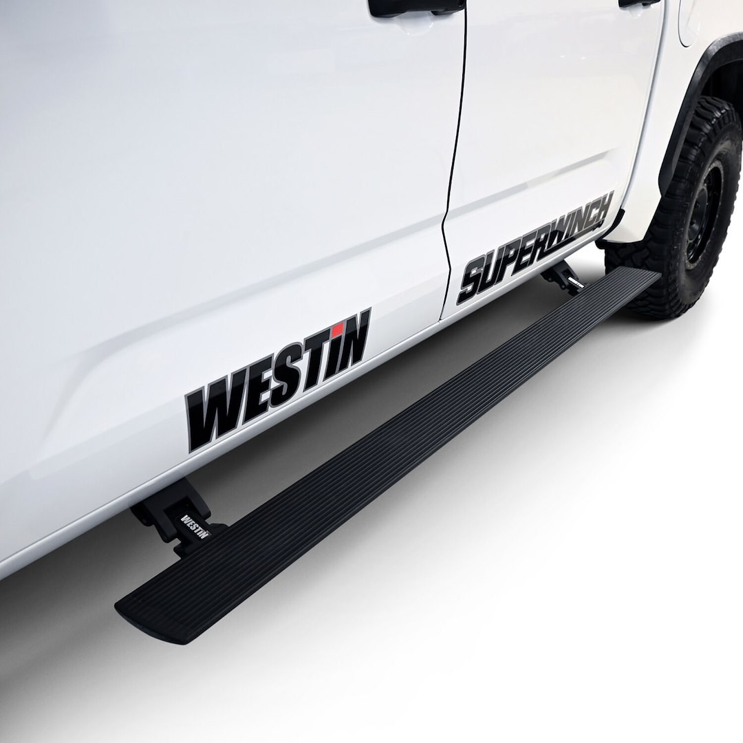 Westin Running Board, Pro-E, Electric, Powder Coated, Textured Black, Aluminum, Lighted, Rocker Panel Mount – 29-24225